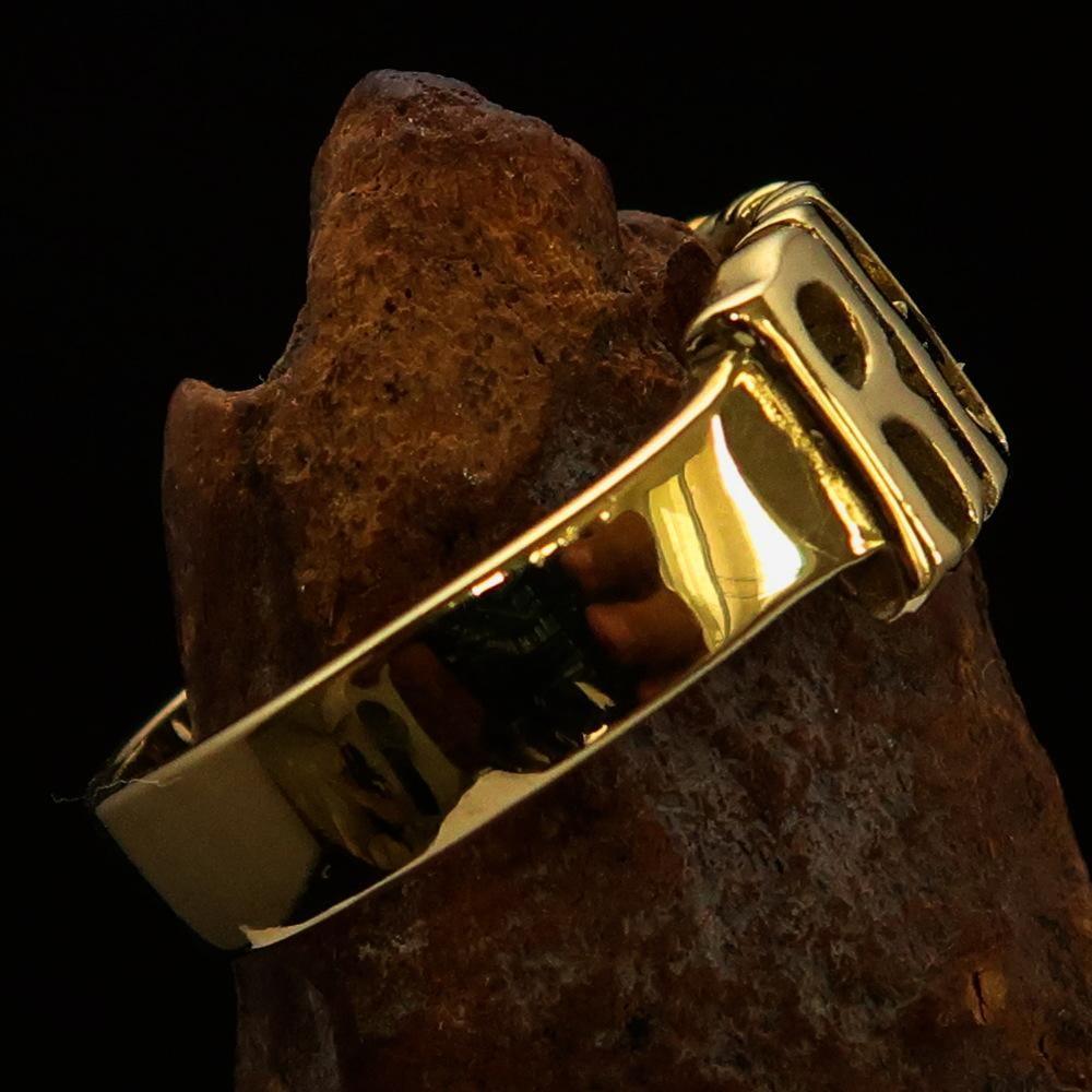 Excellent Crafted Men's one Word Revenge Ring - solid Brass-3